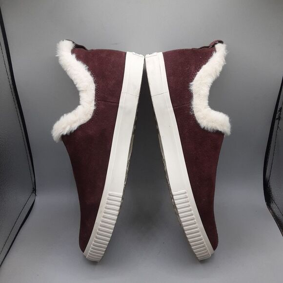 Timberland Skyla Bay Slip-on Women's 10M Red Burgundy Suede Faux Fur - Picture 3 of 14
